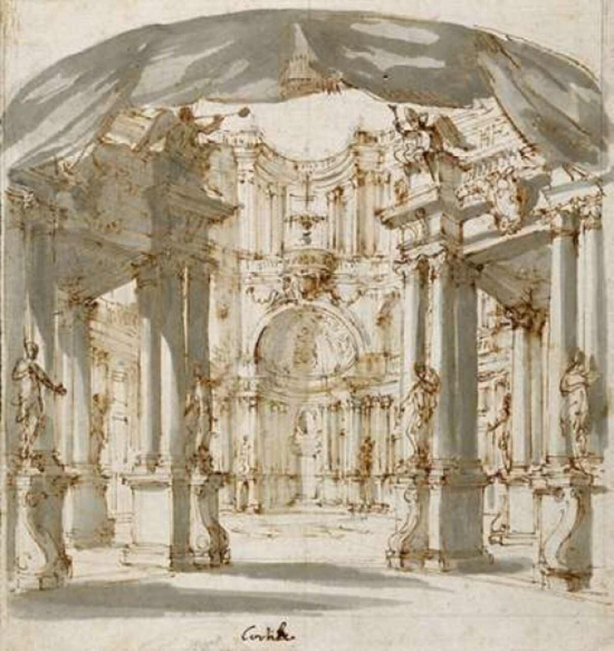 The Courtyard of a Palace: Project for a Stage 1713 Poster Print by Filippo Juvarra - Item # VARPDX453953